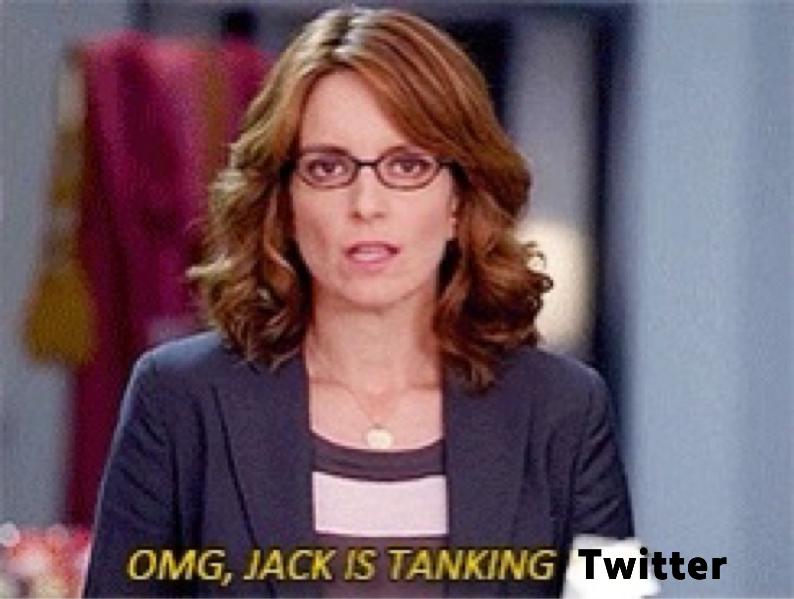 Liz lemon saying omg Jack is tanking twitter