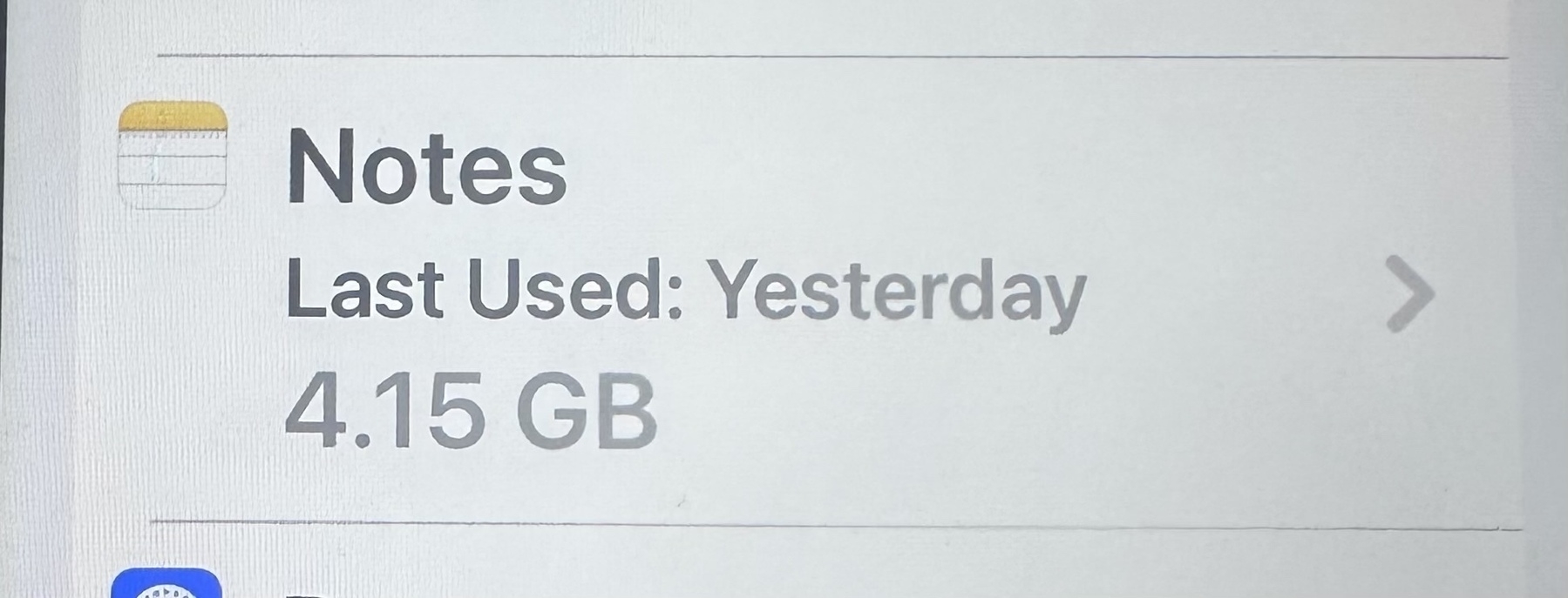 Notes&10;Last Used: Yesterday&10;4.15 GB